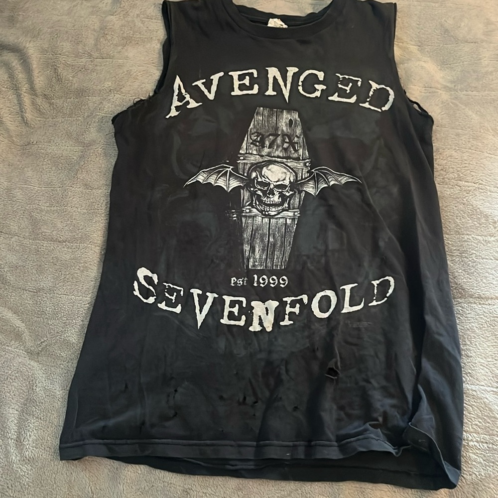 Avenged Sevenfold Sleeveless Distressed Band Tee